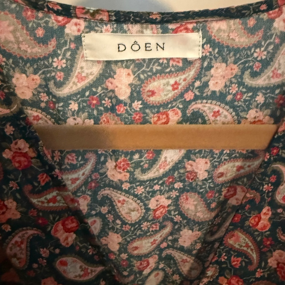 Doen XL Cecily Dress in Teal Canterbury Paisley EUC - Picture 5 of 10